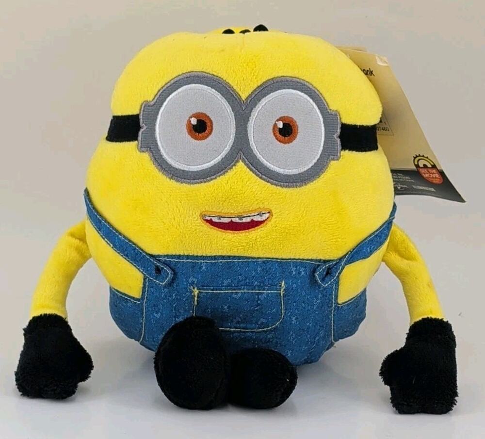 Despicable Me Minions Rise of Gru Otto Plush 11" Coin Piggy Bank Stuffed Toy